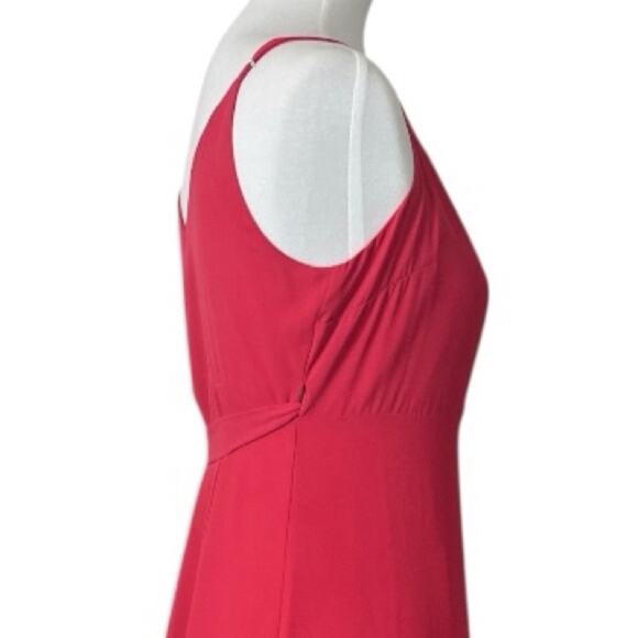 Lulu’s Wrap Dress Sleeveless Hi Low Ruffle Hem Coral Pink Women’s Size Small - Picture 11 of 16